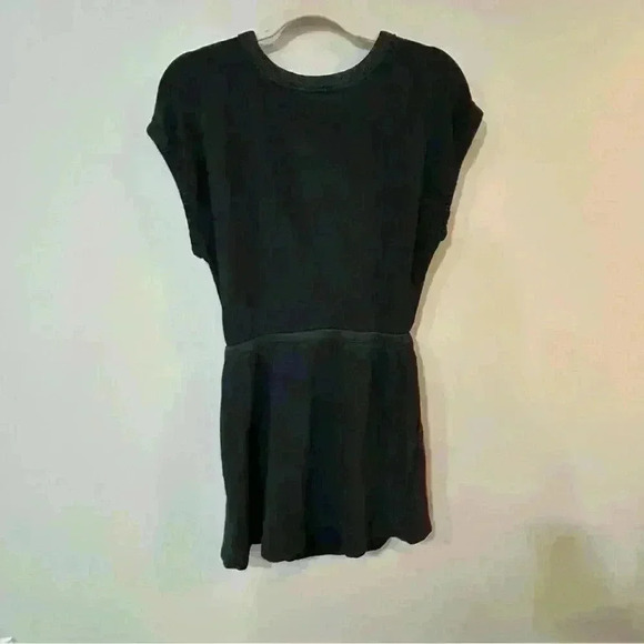 NWT Offline By Aerie Weekend Fleece Cut Out Dress Black Crewneck Size Medium - Picture 5 of 7